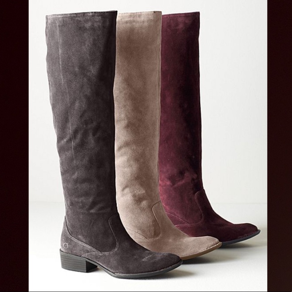 BORN Gray Suede Cady Boots size 8